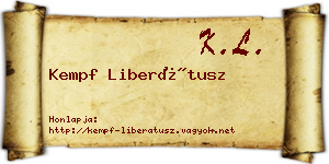 Kempf Liberátusz névjegykártya